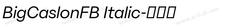 BigCaslonFB Italic字体转换